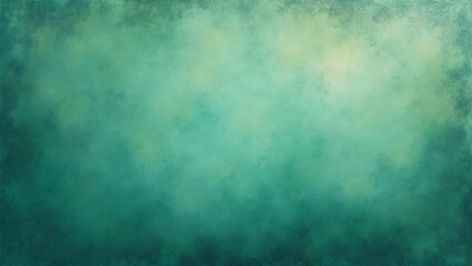 Obraz premium Abstract green and teal canvas texture with brushstrokes