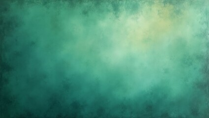 Fototapeta premium Abstract green and teal canvas texture with brushstrokes