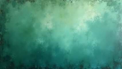 Obraz premium Abstract green and teal canvas texture with brushstrokes