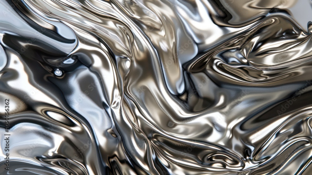 Aufkleber abstract liquid metal designs creating fluid, dynamic visual art. illustrations