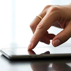 a male hands using smartphone for text message communication