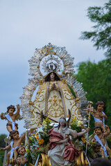 Obraz premium photography of the Virgin of the Angels of Getafe beauty, devotion and peace.