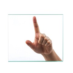 Right hand  pointing up with index finger, isolated on a white background. Ideal for concepts of touch, selection, and pressing screen 