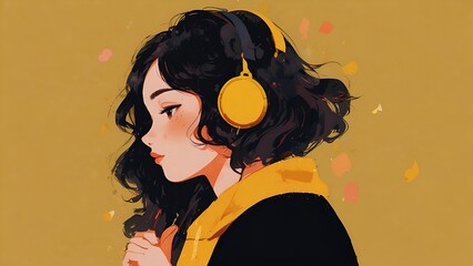 Focused young woman working on a project