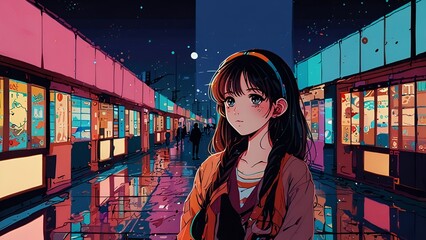 Millennial moment: A young woman taking a break in the city