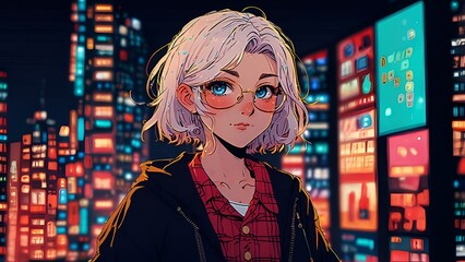 Millennial moment: A young woman taking a break in the city