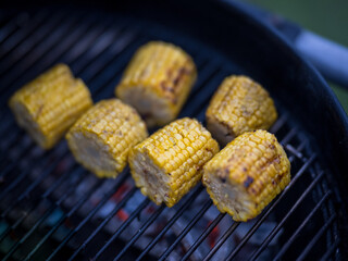 grilled corn on the grill