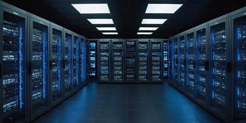 server rack in a centre