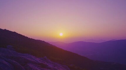 Fototapeta premium Stunning Sunset with Orange and Purple Hues