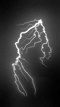 grey tunder light i isolated on black, smart phone and mobile phone backround vertical