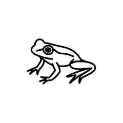 Fototapeta premium frog, line art. Vector illustration.