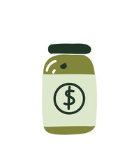 Fototapeta premium Cute piggy bank or a money jar