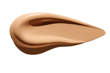 Obraz premium Smear of foundation cream on an empty background. Makeup product, smooth texture.