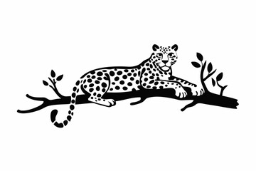 Sleek Leopard Silhouette Design