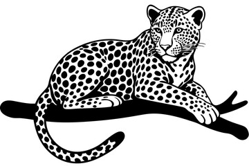 Sleek Leopard Silhouette Design