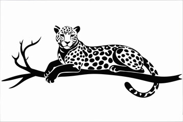 Sleek Leopard Silhouette Design