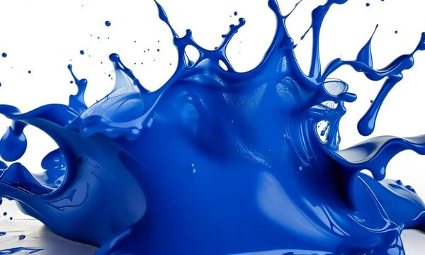 blue ink splashing in water