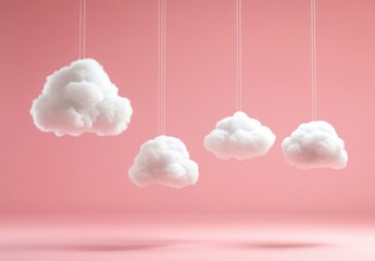 Obraz premium Clouds Hanging Pink.