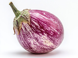 A purple and white striped eggplant