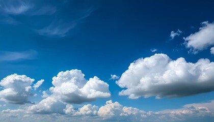 Fototapeta premium white fluffy clouds on blue sky in summer