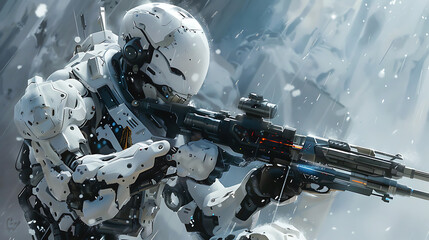 Fototapeta premium robot soldier