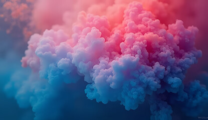 Fototapeta premium Electric smoke background with colorful clouds 