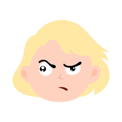 face expression kids element design character. cute kid face expression emoji emoticon. different postures with various emotions.