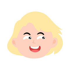 Fototapeta premium boy or girls face expression. different postures with various emotions.boy or girls face expression. d