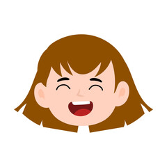 boy or girls face expression. different postures with various emotions.boy or girls face expression. d