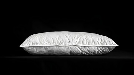 Minimalistic White Pillow Isolated on Black Background