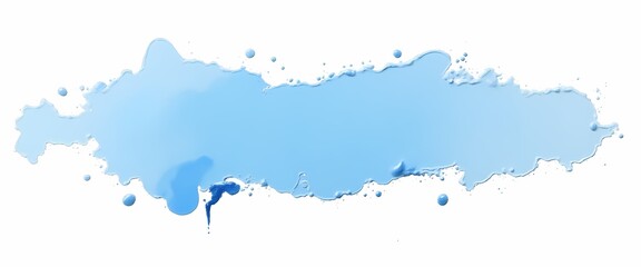 Obraz premium Blue paint splattered on a white background