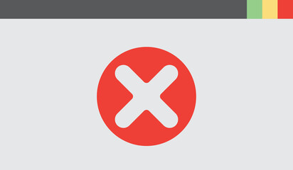 Obraz premium Warning Popup, Error System Symbol