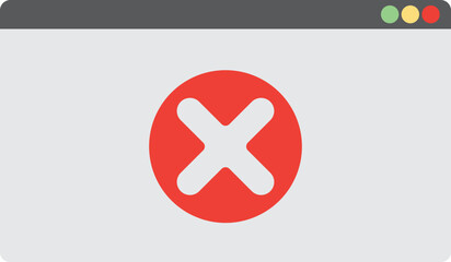 Fototapeta premium Warning Popup, Error System Symbol