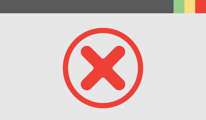 Fototapeta premium Warning Popup, Error System Symbol