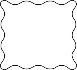 Fototapeta premium wavy rectangle outline vector. 