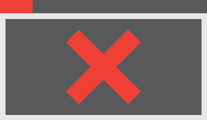 Fototapeta premium Warning Popup, Error System Symbol