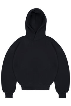 bluza czarna na płasko, styl bąbka mockup