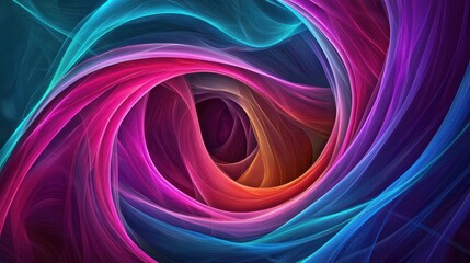 Obraz premium A vibrant, swirling abstract pattern featuring shades of pink, blue, and purple, evoking a sense of depth and movement.