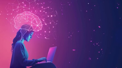 Human use laptop technology internet learning and study online class technology network, e-learning, online education, education, training, tutor, video lesson, course, knowledge in homeschool 