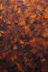 Textured Autumn Abstract with Bold Brushstrokes in Burnt Orange and Gold