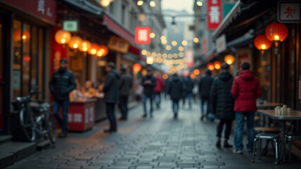 Fototapeta premium Capturing Urban Vibes: A Collection of Close-Up Shots from a Lively Street