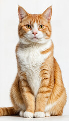 Obraz premium a cat isolated on white background, cat model 