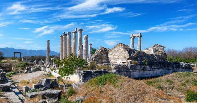 The ruins of Aphrodisias Ancient city (Afrodisias) in Turkey. The city was named after Aphrodite, the Greek goddess of love