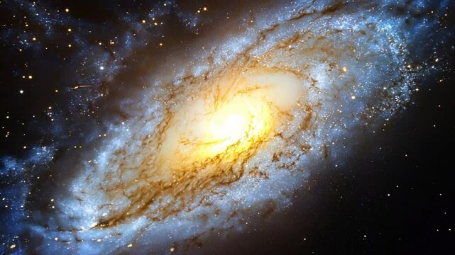 Cosmic Spiral: A mesmerizing view of a distant galaxy, its spiral arms swirling with stardust and light. The image evokes a sense of awe and wonder, reminding us of the vastness of the universe. 
