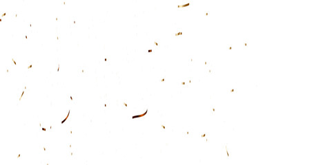 Doted and confetti golden glitter on transparent background. Shiny glittering dust. Gold glitter sparkle confetti that floats down falling. Vector illustration.