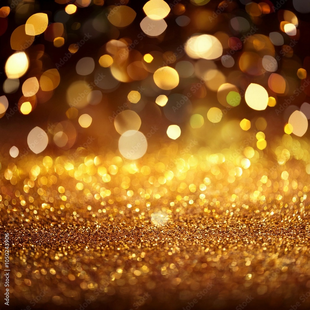 Canvas Prints golden background glitter bokeh and color lights