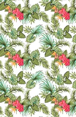 Fototapete Tropische Blätter seamless beautiful wallpaper cards all over design floral leaf vintage ornament Victorian ethnic geometric print paisley   © ItShanzay