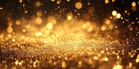 Sparkling Gold Bokeh Background for Celebrations