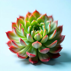 Fototapeta premium Succulent plant closeup on the white background