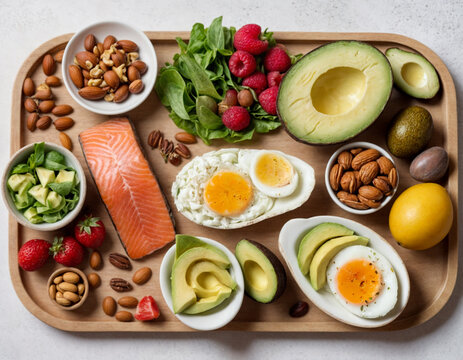 Balanced diet food background.. Nutrition, clean eating food concept. Diet plan with vitamins and minerals